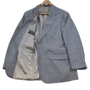 VTG Polo University Club Ralph Lauren Men's Gray Glen Plaid Blazer USA Made 44R